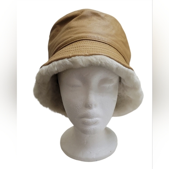 Wilsons Leather Faux Fur Trimmed Bucket Hat X/XL - Picture 1 of 11